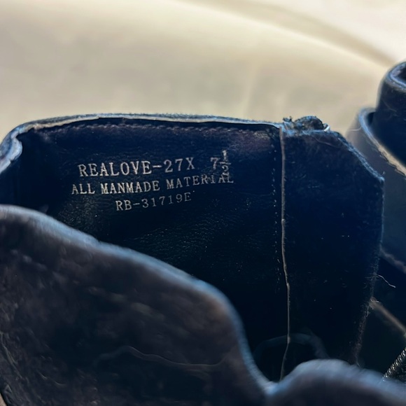 Black Anne Michelle High Heel Ankle Boots - Picture 3 of 8